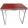 Skladací kempingový stolík Acra 80 cm - hnedý-strieborný Skladací kempingový stolík Acra 80 cm - hnedý-strieborný