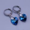 Elegantné dámske náušnice zdobené srdcovým kryštálom Swarovski z chirurgickej ocele Elegantné dámske náušnice zdobené srdcovým kryštálom Swarovski z chirurgickej ocele