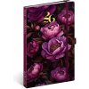 NOTIQUE Notes Fialové kvety, linajkový, 13 x 21 cm NOTIQUE Notes Fialové kvety, linajkový, 13 x 21 cm