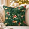 Biante Bavlnená obliečka na vankúš Sandra SA-713 Vianočné cezmíny na zelenom 40 x 40 cm Biante Bavlnená obliečka na vankúš Sandra SA-713 Vianočné cezmíny na zelenom 40 x 40 cm