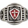 Templársky prsteň Shield Tole 10 - strieborný, 20 Templársky prsteň Shield Tole 10 - strieborný, 20