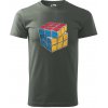 Rubikova kocka kreslená - Klasické pánske tričko vyššej gramáže - S ( Tmavá bridlica (sivá so zeleným nádychom) ) Rubikova kocka kreslená - Klasické pánske tričko vyššej gramáže - S ( Tmavá bridlica (sivá so zeleným nádychom) )