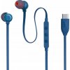Štuple do uší JBL Tune 310C modré USB-C Pure Bass mikrofón Štuple do uší JBL Tune 310C modré USB-C Pure Bass mikrofón
