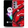 Púzdro Picasee silikónové Motorola Edge 20 - Red black čiré Púzdro Picasee silikónové Motorola Edge 20 - Red black čiré