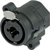 Neutrik NCJ6FI-S XLR konektor prírubová zásuvka, rovná Pólov: 3 čierna 1 ks; NCJ6FI-S Neutrik NCJ6FI-S XLR konektor prírubová zásuvka, rovná Pólov: 3 čierna 1 ks; NCJ6FI-S
