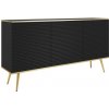 ArtPS Komoda BIJOU K-160 MDF | čierna / zlaté nohy ArtPS Komoda BIJOU K-160 MDF | čierna / zlaté nohy