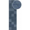 Tmavomodrý ručne tkaný vlnený behúň 60x230 cm Checkerboard – Flair Rugs Tmavomodrý ručne tkaný vlnený behúň 60x230 cm Checkerboard – Flair Rugs