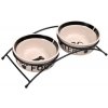Trixie Set keramických misiek so stojanom 2 x 0,6 l 15 cm