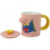 mamido Hrnček s pokrievkou Dinosaurus Ružový Dinosaurus 400 ml mamido Hrnček s pokrievkou Dinosaurus Ružový Dinosaurus 400 ml