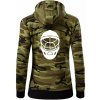 Florbal maska - Mikina dámska trendy zipper s kapucňou - L ( Zelený maskáč ) Florbal maska - Mikina dámska trendy zipper s kapucňou - L ( Zelený maskáč )
