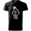 Basketbal kostra - Klasické pánske tričko vyššej gramáže - L ( Čierna ) Basketbal kostra - Klasické pánske tričko vyššej gramáže - L ( Čierna )