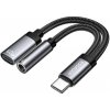 ESSAGER ES-YP25 2v1 audio a nabíjacia redukcia - 3,5 mm jack / USB-C na USB-C - sivá - možnosť vrátiť tovar ZADARMO do 30tich dní ESSAGER ES-YP25 2v1 audio a nabíjacia redukcia - 3,5 mm jack / USB-C na USB-C - sivá - možnosť vrátiť tovar ZADARMO do 30tich dní