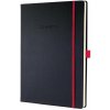 SIGEL Conceptum Zápisník exkluzívny A4 linajkový tvrdá obálka Red Edition čierno červená 97 listov