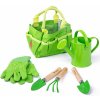 Bigjigs Toys zahradní set nářadí v plátěné tašce zelená Bigjigs Toys zahradní set nářadí v plátěné tašce zelená
