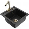 MEXEN/S MEXEN/S - Vito granitový drez 1-miska vrátane batérie Duero, čierna/zlatá metalik 6503-75-671600-50 MEXEN/S MEXEN/S - Vito granitový drez 1-miska vrátane batérie Duero, čierna/zlatá metalik 6503-75-671600-50