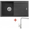 Granitový drez s batériou RAPID 780 435 x 780 mm granit čierny G4030 + batéria Elka Granitový drez s batériou RAPID 780 435 x 780 mm granit čierny G4030 + batéria Elka