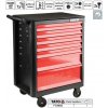 YATO Skříňka dílenská pojízdná 7 zásuvek černo/červená YT-09000 YATO Skříňka dílenská pojízdná 7 zásuvek černo/červená YT-09000