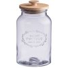 Sklenená uzatvárateľná dóza - fľaša s dreveným vrchnákom a dekorovaným nápisom 16 x 29 cm 39696 Sklenená uzatvárateľná dóza - fľaša s dreveným vrchnákom a dekorovaným nápisom 16 x 29 cm 39696