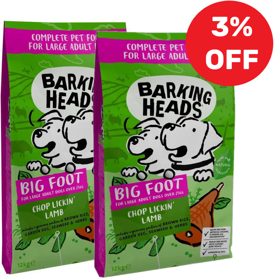 Barking Heads Chop Lickin’ Lamb Large Breed 2 x 12 kg