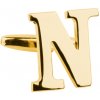 Bubibubi Manžetový gombík zlaté písmeno N Bubibubi Manžetový gombík zlaté písmeno N