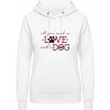 AWDis Hoodie Mikina - Dizajn s motívom - Láska a pes - Arktická biela - XXL - Dámske AWDis Hoodie Mikina - Dizajn s motívom - Láska a pes - Arktická biela - XXL - Dámske
