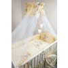 4 dielna sada s baldachýnom (mantinel 360 cm, obliečky 120x90 cm) - Macko na rebríku, žltá (vhodná do postieľky rozmerov 120x60 cm) 4 dielna sada s baldachýnom (mantinel 360 cm, obliečky 120x90 cm) - Macko na rebríku, žltá (vhodná do postieľky rozmerov 120x60 cm)
