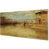 Sklenený obraz Italy River Mosty budovy 100x50 cm Sklenený obraz Italy River Mosty budovy 100x50 cm