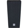 PROSPERPLAST RATO SQUARE Kvetináč 5/11,4l, ratan antracit DRTS200 PROSPERPLAST RATO SQUARE Kvetináč 5/11,4l, ratan antracit DRTS200