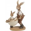 Clayre & Eef Hnedá dekorácia králik vezúci zajačika - 15*7*21 cm - Clayre & Eef Clayre & Eef Hnedá dekorácia králik vezúci zajačika - 15*7*21 cm - Clayre & Eef