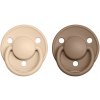 BIBS De Lux cumlíky zo silikónu 2ks - one size, Vanilla / Dark Oak BIBS De Lux cumlíky zo silikónu 2ks - one size, Vanilla / Dark Oak