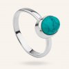 SilveAmo Strieborný prsteň s tyrkysovým havlitom Sense K1B5014