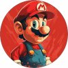 Jedlý papier Super Mario červené pozadie 19,5 cm - Pictu Hap Jedlý papier Super Mario červené pozadie 19,5 cm - Pictu Hap