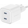 Swissten sieťový adaptér gan 2x USB-C 20w power delivery biely Swissten sieťový adaptér gan 2x USB-C 20w power delivery biely