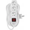EMOS Predlžovací kábel 10 m / 3 zásuvky / s vypínačom / biely / PVC / 1 mm2 P1310 EMOS Predlžovací kábel 10 m / 3 zásuvky / s vypínačom / biely / PVC / 1 mm2 P1310