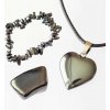Hematitový set 3: náhrdelník, náramok, kameň Hematitový set 3: náhrdelník, náramok, kameň