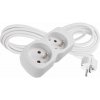 Predlžovací kábel 3 m / 2 zásuvka / biely / PVC / 1 mm2 Predlžovací kábel 3 m / 2 zásuvka / biely / PVC / 1 mm2