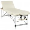 Body Fit Hliníkový masážny stôl BodyFit 3 segmentový - krémový,195 x 70,5cm Body Fit Hliníkový masážny stôl BodyFit 3 segmentový - krémový,195 x 70,5cm