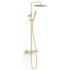 Sprchový systém TRES Over-Wall s termostatickou batériou zlatá mat 19039302OM Sprchový systém TRES Over-Wall s termostatickou batériou zlatá mat 19039302OM