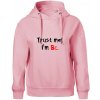 Trust me I´m Bc. / Ver mi som Bc. - Oversized mikina dámská Moon - kratšia + širšia - XL ( Ružová ) Trust me I´m Bc. / Ver mi som Bc. - Oversized mikina dámská Moon - kratšia + širšia - XL ( Ružová )