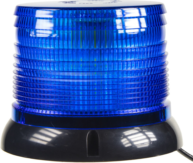 LED maják, 12-24V, modrý magnet, homologácia