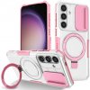 Gumený kryt Folding Camshield na Samsung Galaxy S25 Plus 5G - Ružovobiela Gumený kryt Folding Camshield na Samsung Galaxy S25 Plus 5G - Ružovobiela