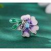 For Silver Korálik Fialový Kvet s vážkou - Striebro 925 For Silver Korálik Fialový Kvet s vážkou - Striebro 925