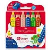 Pastelka Faber-Castell Grippy - 6 barev, ořezávátko Pastelka Faber-Castell Grippy - 6 barev, ořezávátko
