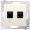 Zásuvka tel/dát. RJ12/RJ45 Cat.5e krémová SIMON54Pre (simon) Zásuvka tel/dát. RJ12/RJ45 Cat.5e krémová SIMON54Pre (simon)