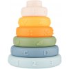 Canpol babies Senzorická kruhová skladacia pyramída - 6 ks - pestrofarebná Canpol babies Senzorická kruhová skladacia pyramída - 6 ks - pestrofarebná