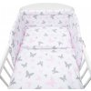 3-dielne posteľné obliečky New Baby 90/120 cm biele motýle