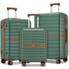 3dielna sada cestovných kufrov ABS + PC Kono - 36/62/94 L - zelená 3dielna sada cestovných kufrov ABS + PC Kono - 36/62/94 L - zelená