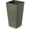 Prosperplast kvetináč Furu Square Zemitě zelená 24 cm