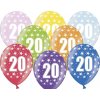 PartyDeco Latexový balón číslo 20 - Narodeninový 30 cm PartyDeco Latexový balón číslo 20 - Narodeninový 30 cm