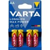 VARTA alkalická batéria Longlife Max Power AA, LR06, 4ks VARTA alkalická batéria Longlife Max Power AA, LR06, 4ks